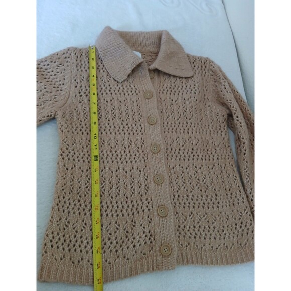 Joie Women’s Beige Knit Cardigan Sweater XS Button Up Collared Long Sleeve - Picture 10 of 16